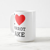 Ich liebe Karottenkuchen Kaffeetasse (Vorderseite Links)