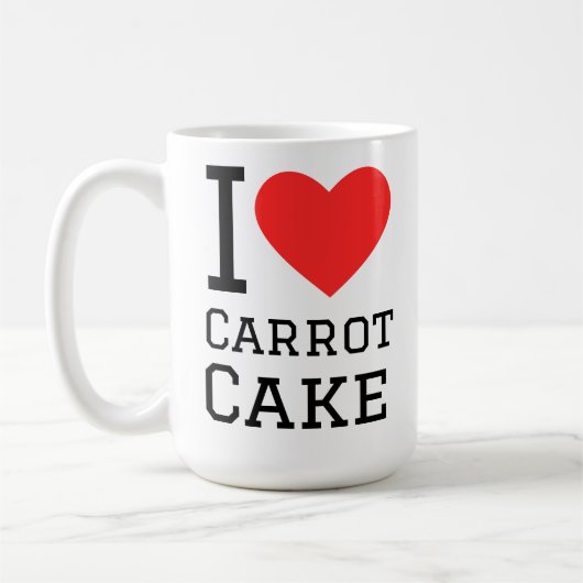 Ich liebe Karottenkuchen Kaffeetasse (Links)