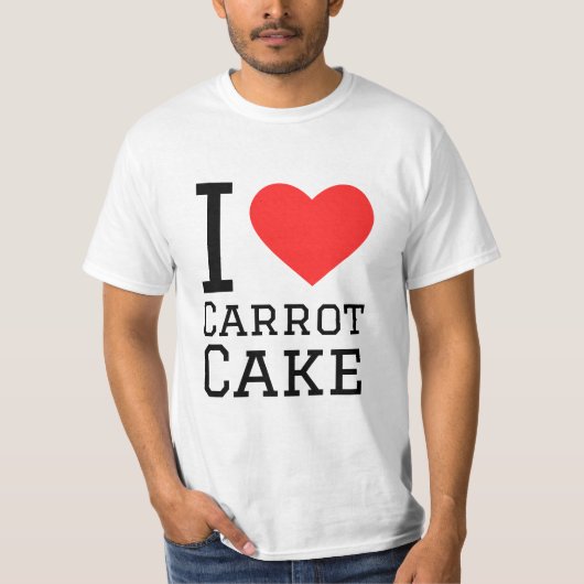 Ich Liebe Karottenkuchen T-Shirt (Vorderseite)