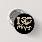 Ich liebe Karten, Geographie Button (Vorne & Hinten)