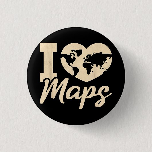 Ich liebe Karten, Geographie Button (Vorderseite)