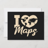 Ich liebe Karten, Geographie Einladung (Rückseite)