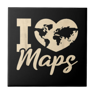 Ich liebe Karten, Geographie Fliese