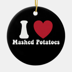 Ich liebe Kartoffelbrei Thanksgiving-Abendessen-Ge Keramik Ornament