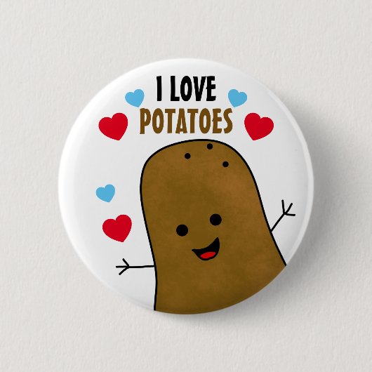 Ich liebe Kartoffeln Button (Vorderseite)