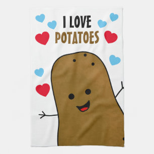 Ich liebe Kartoffeln  Geschirrtuch
