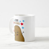 Ich liebe Kartoffeln Kaffeetasse (Vorderseite Links)
