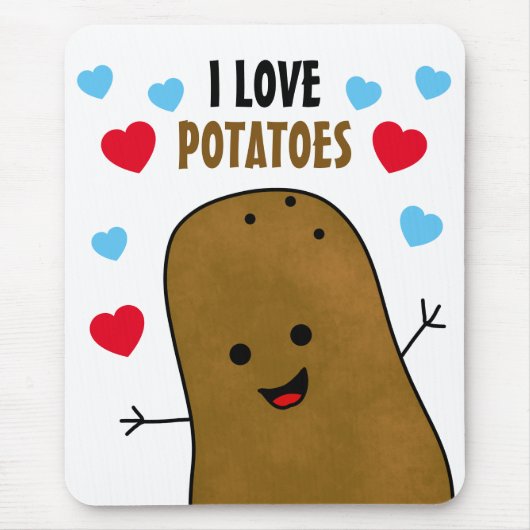 Ich liebe Kartoffeln Mousepad (Vorne)
