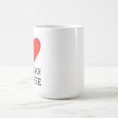 Ich liebe Käse Cheddar Kaffeetasse (Mittel)