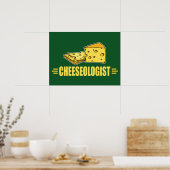 Ich Liebe Käse! Funny Cheeseologist Poster (Küche)