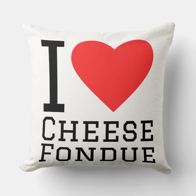 Ich liebe Käsefondue Kissen (Vorderseite)