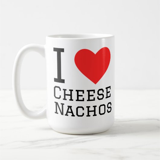 Ich liebe Käsenachos Kaffeetasse (Links)