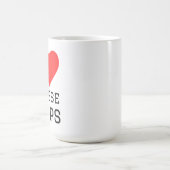 Ich liebe Käsesticks  Kaffeetasse (Mittel)
