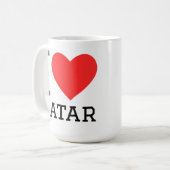 Ich liebe Katar  Kaffeetasse (Vorderseite Links)