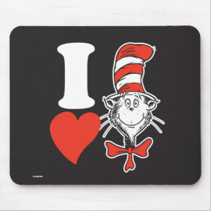 Ich liebe Katze im Hut Mousepad