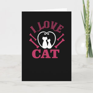 Ich liebe Katze Karte