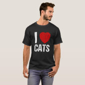 Ich Liebe Katze T-Shirt (Vorne ganz)