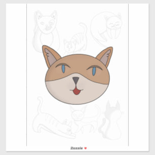 Ich Liebe Katzen Aufkleber