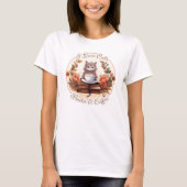 Ich Liebe Katzen, Bücher und Kaffee T-Shirt (Vorderseite)
