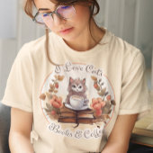 Ich Liebe Katzen, Bücher und Kaffee T-Shirt