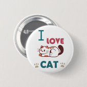 Ich liebe Katzen Button (Vorne & Hinten)