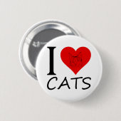 Ich liebe Katzen Button (Vorne & Hinten)