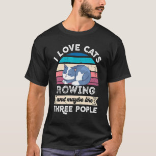 Ich liebe Katzen, die rudern, und so etwa drei Leu T-Shirt