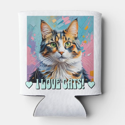 Ich Liebe Katzen! Dosenkühler (Rückseite)