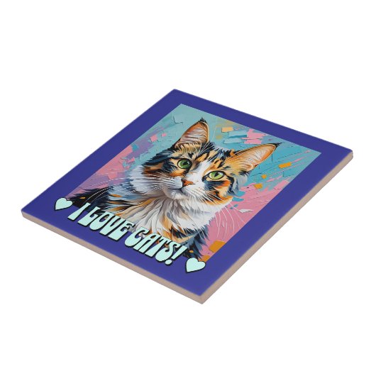 Ich Liebe Katzen! Fliese (Seite)