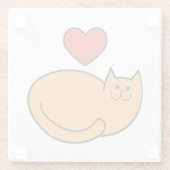 Ich Liebe Katzen Glasuntersetzer (Rückseite)