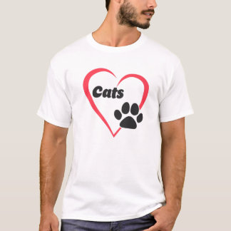 Ich Liebe Katzen, ich Herz Katzen, Katze Lover Fra T-Shirt