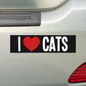 Ich liebe Katzen ❤️ Ich liebe Autoaufkleber (Auf Auto)