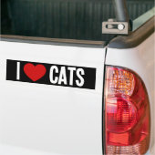 Ich liebe Katzen ❤️ Ich liebe Autoaufkleber (Auf Lkw)