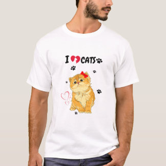 Ich Liebe Katzen, ich Liebe Kätzchen, ich bin ein  T-Shirt