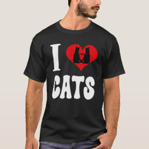 Ich liebe Katzen Ich liebe Katzen Für Katze Groovy T-Shirt