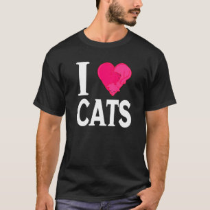 Ich liebe Katzen Ich liebe Katzen für Katze Groovy T-Shirt