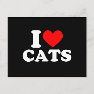 Ich liebe Katzen - Ich liebe Katzen Katzenliebhabe Feiertagspostkarte