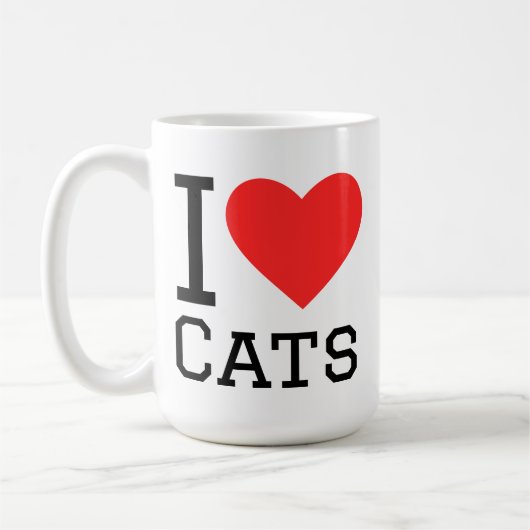 Ich liebe Katzen Kaffeetasse (Links)