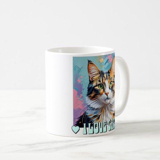 Ich Liebe Katzen! Kaffeetasse (VorderseiteRechts)