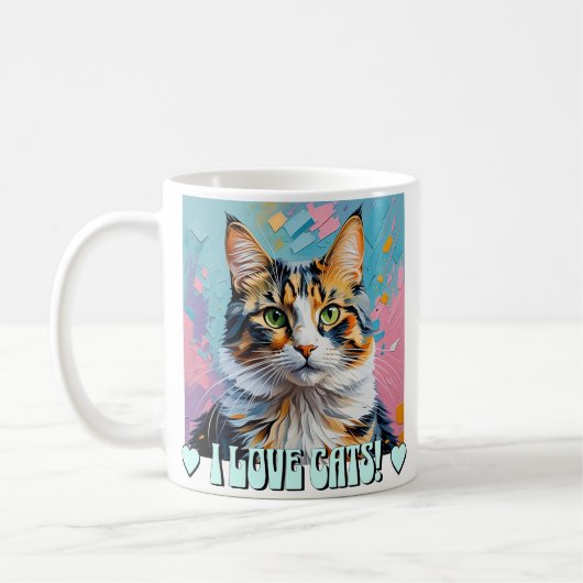 Ich Liebe Katzen! Kaffeetasse (Links)