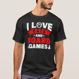 Ich liebe Katzen Katze Katzen Brettspiel Brettspie T-Shirt