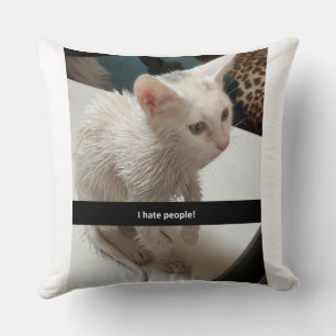 Ich liebe Katzen Kissen. Ich hasse Leute Katzenkis Kissen