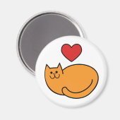 Ich Liebe Katzen Magnet (Vorderseite/Rückseite)