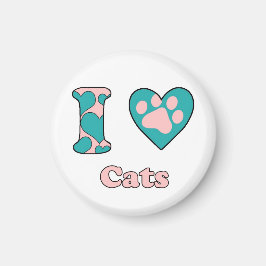 Ich Liebe Katzen Magnet