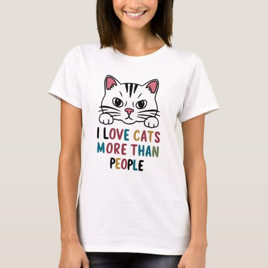 Ich Liebe Katzen mehr als Menschen, die Frauen Zei T-Shirt (Vorderseite)