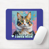 Ich Liebe Katzen! Mousepad (Mit Mouse)