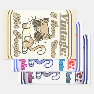Ich liebe Katzen, nicht Menschen  Geschenkpapier Set