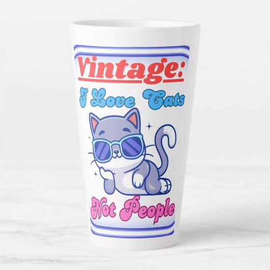 Ich liebe Katzen, nicht Menschen Milchtasse (Vorderseite)
