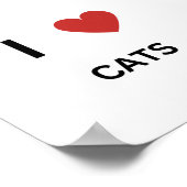 Ich Liebe Katzen Poster (Ecke)