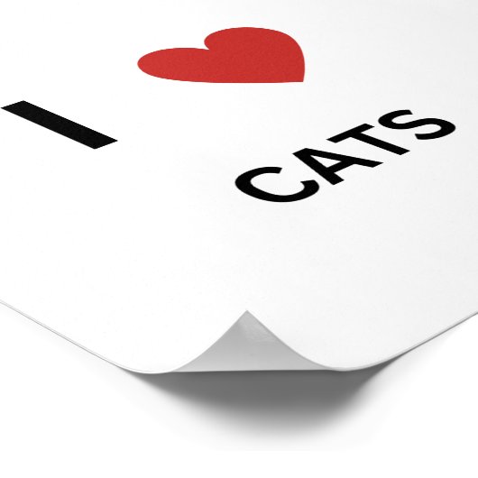 Ich Liebe Katzen Poster (Ecke)